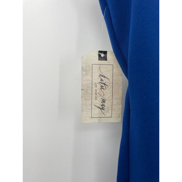 Katie May Dress Womens Large Crush Gown Ocean Blue Strapless Plunging V Neck NWT - Picture 5 of 9